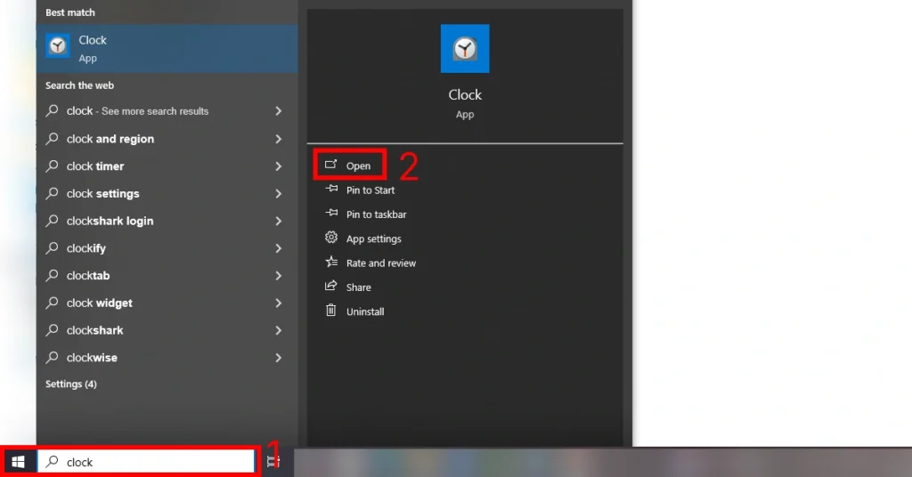 timer laptop windows 10