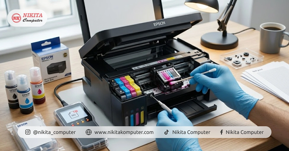 printer berkedip bersamaan