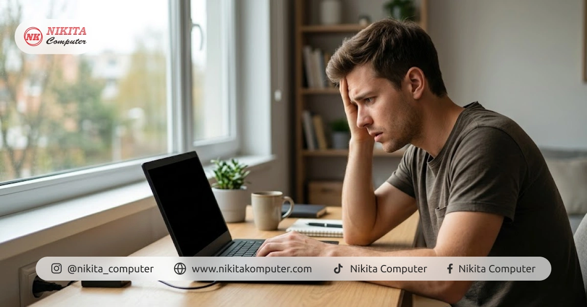 alasan laptop mati total