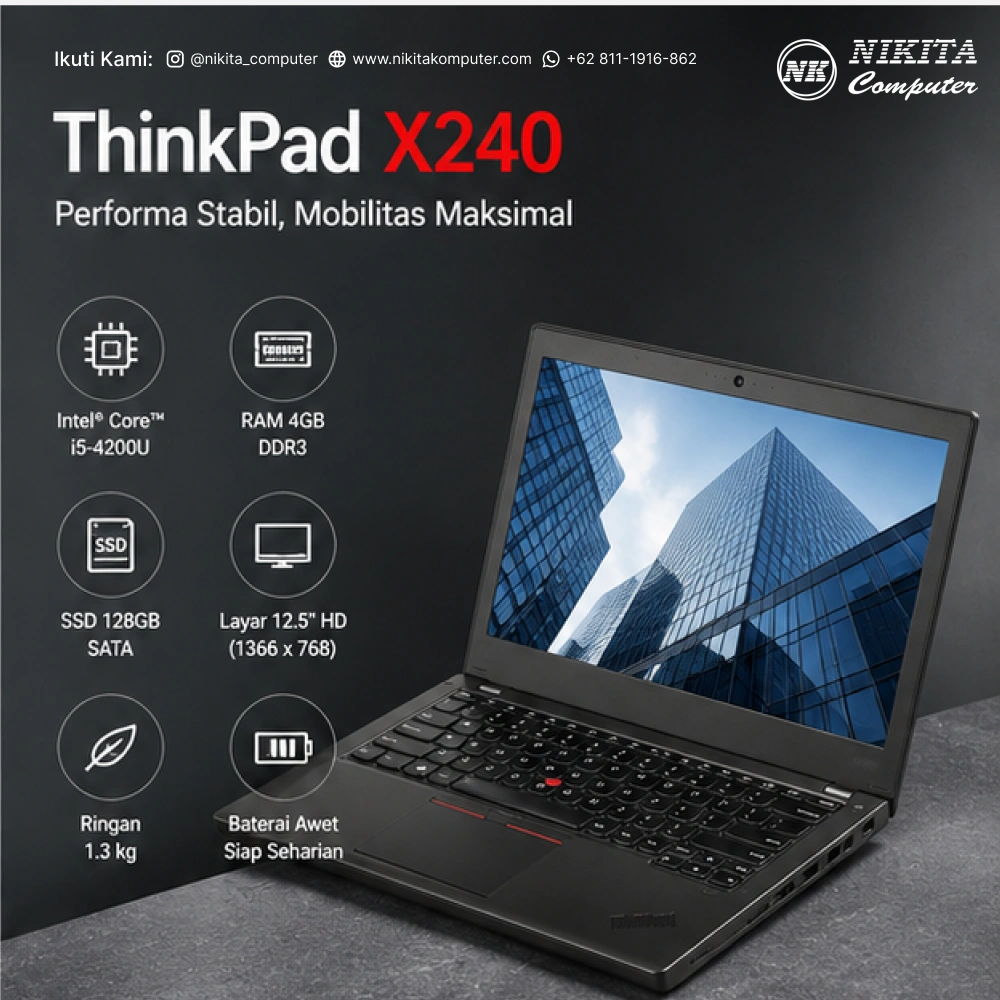 Lenovo ThinkPad X240 Core i5 SSD – Laptop Kerja Ringan & Tangguh - Image 2