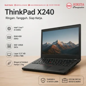 Lenovo ThinkPad X240 Core i5 SSD – Laptop Kerja Ringan & Tangguh